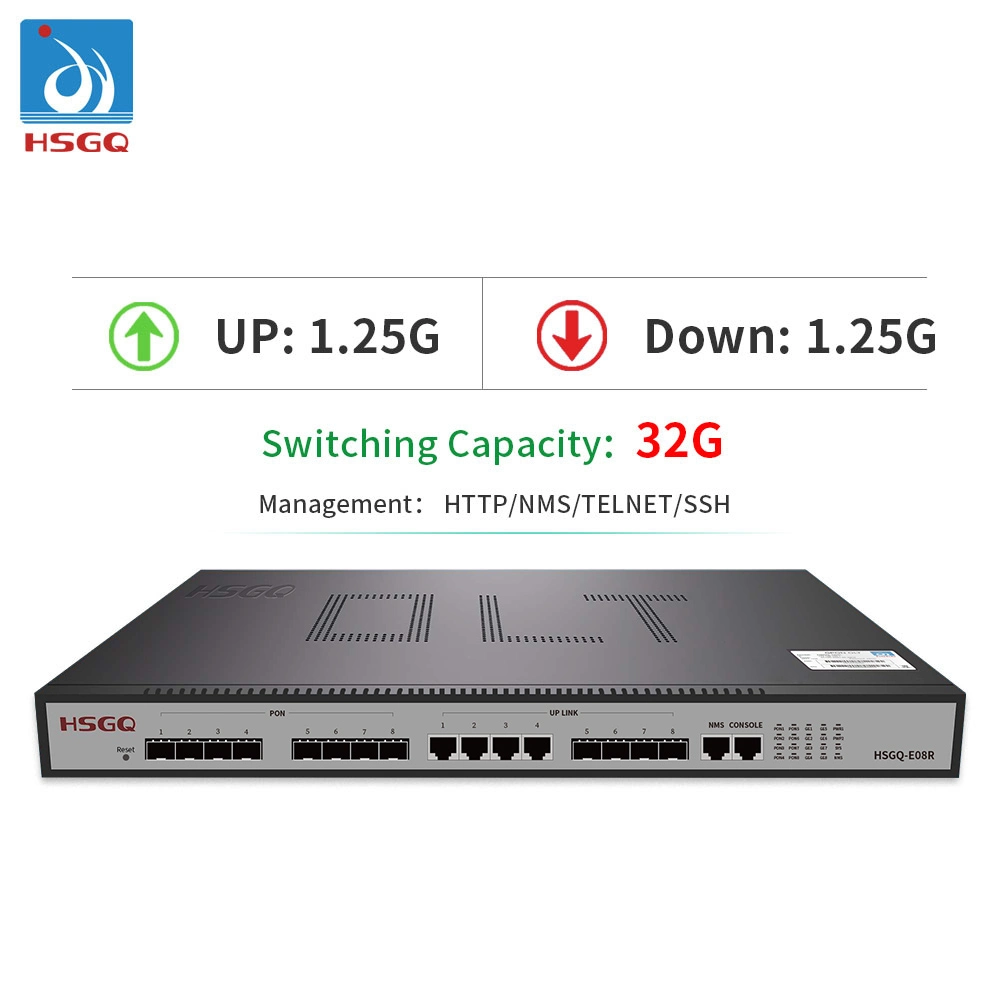 Hsgq-E08r 8 Pon Port Epon Olt Support FTTH FTTB FTTX Network Olt Epon