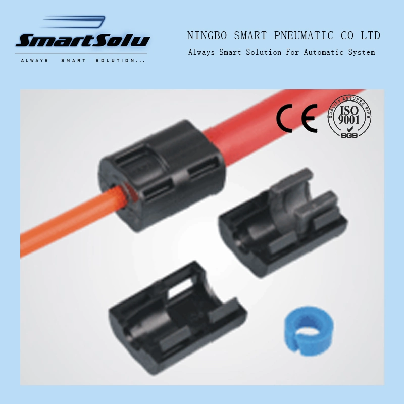 Fiber Optic Cable Couplings HDPE Air Blow Fiber End Stop Endcap Micro Duct Push in One Touch Pneumatic Straight Gasblock Micro Duct Connector