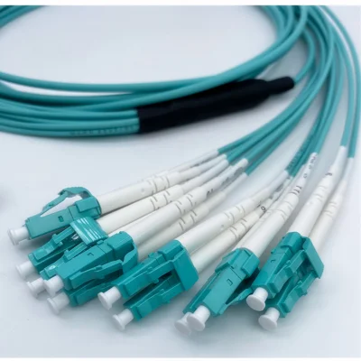 Patch per cavo in fibra ottica duplex da MPO a 6LC a modalità singola Cavo