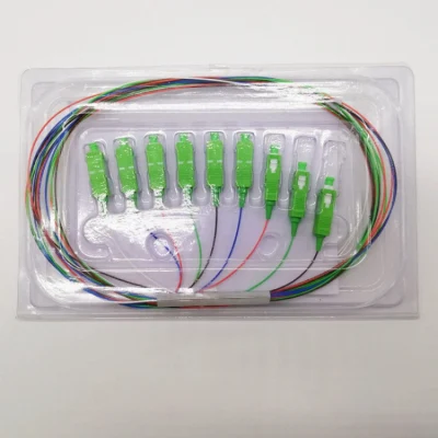 Splitter PLC in fibra di tipo mini con tubo in acciaio 1/4 1/8 1/16 Divisore ottico splitter ottico per fibra ottica PLC