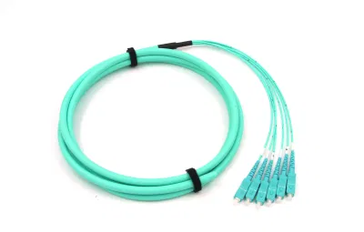 Cina 2/4/6/8/12/16/24 Core MPO/MTP LC/SC/St/FC/Mu connettore FTTH per interni, esterno, blindato Ponticello a spirale con cavo patch ottico in fibra ottica LSZH Drop Cavo
