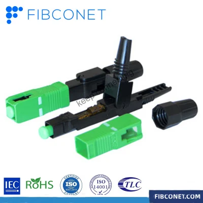 FTTH SC APC/UPC Simplex a fibra ottica a singolo codice connettore rapido per Connettori rapidi ottici per cavi di derivazione
