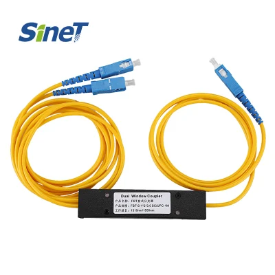Accoppiatore FBT 1X2 per fibre ottiche ABS 5/95 10/90 20/80 30/70 40/60 50/50 splitter FBT SC UPC con doppio accoppiatore finestra