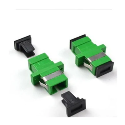 Adattatore otturatore SC APC per fibre ottiche simplex SM per telecomunicazioni