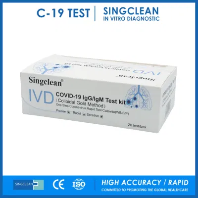 Singclean all&prime;ingrosso Multi-Specification urine microalbuminuria Rapid HIV HBV HCG Test Dispositivo di fabbrica (oro colloidale) per la malattia di rene