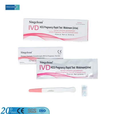 Singclean IVD Wholesale Medical Supply Antigen Rapid Diagnostic ovulation Std Kit di strisce per test di gravidanza per il farmaco per l&prime;urina HIV HBsAg Hepatitis B. (Metodo oro colloidale)