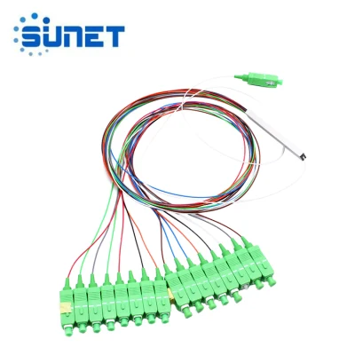 1 connettore 16 SC APC divisore PLC in fibra ottica Splitter
