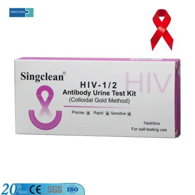 Singclean all′ingrosso Virus HIV Rapid Standard urine diagnostiche approvate CE Kit di analisi per la sindrome da immunodeficienza acquisita