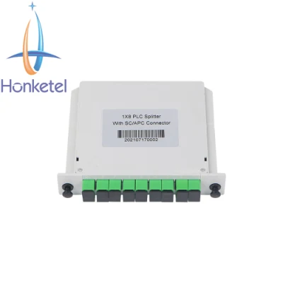 1* splitter PLC a scatola 8 LGX per FTTX passivo Reti ottiche e CWDM e DWDM e TV via cavo ottico Sistema con connettore SC/APC