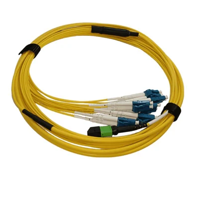 Patch per cavo in fibra ottica duplex da MPO a 6LC a modalità singola Cavo
