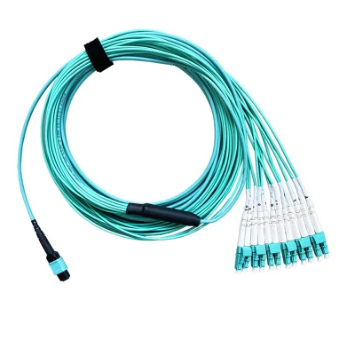 Patch per cavo in fibra ottica duplex da MPO a 6LC a modalità singola Cavo