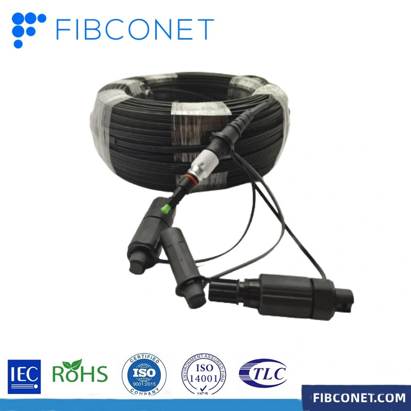 FTTH Indoor Sm G652D/G657A1/A2 5.0mm LSZH/PVC Sc Pre-Connector Optical Fiber Optic Patch Cord