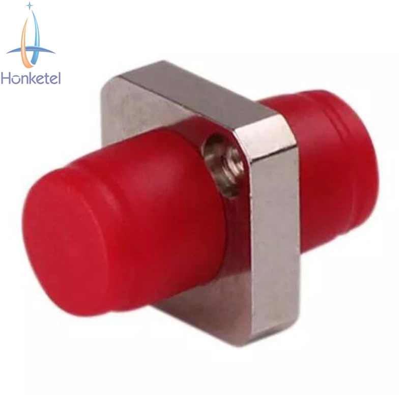 FC/Upc to FC/Upc Simplex Single Mode/Multimode Square Solid Type One Piece Metal Fiber Optic Adapter/Coupler with Flange