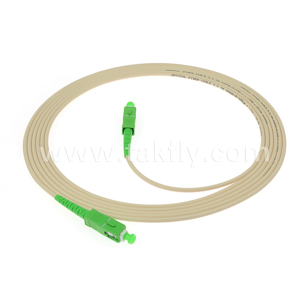 Sc APC Single Mode 3.0 mm Simple Patch Cable LC Sm OS2 Fiber Optic Jumper