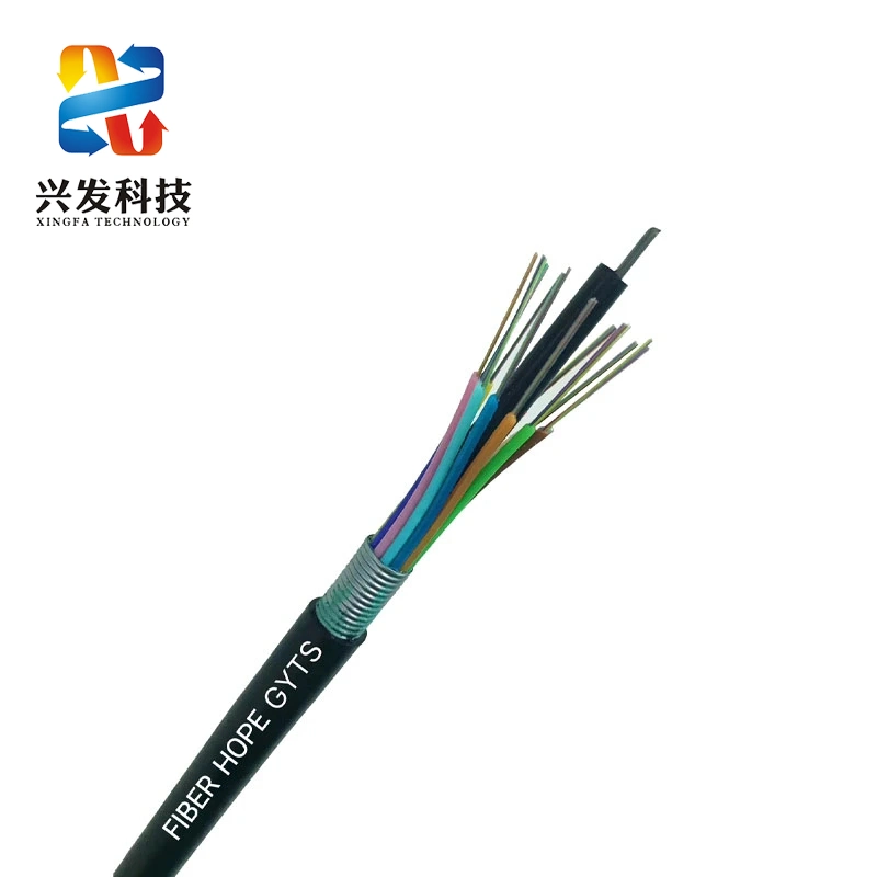 Outdoor Optical Fiber Duct Cable GYTS GYTA53 GYTA Singlemode Multimode 12 24 48 Core G652D Aerial Fiber Optic Cable