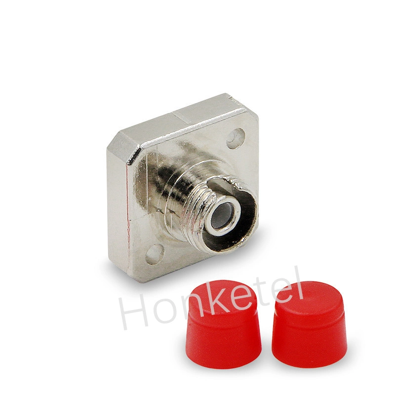 FC/Upc to FC/Upc Simplex Single Mode/Multimode Square Solid Type One Piece Metal Fiber Optic Adapter/Coupler with Flange