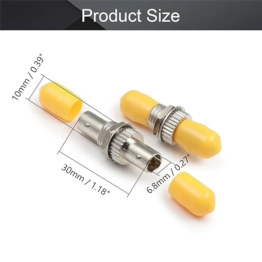 Kolorapus Simplex Type St to St Fiber Coupler Carrier Grade Fiber Optical Adapter Connector for Server Rack, Patch Panel