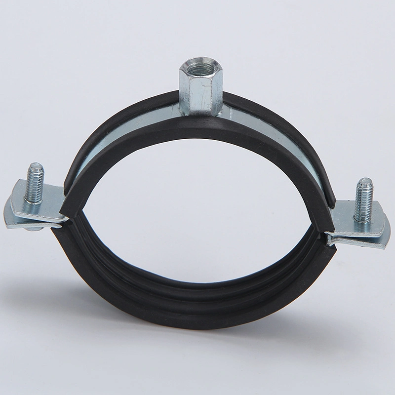 Spare Parts M8+10 Pole Clamp, High Quality Fittings Rubber Split Wall Mount Pipe Coupling Clamp