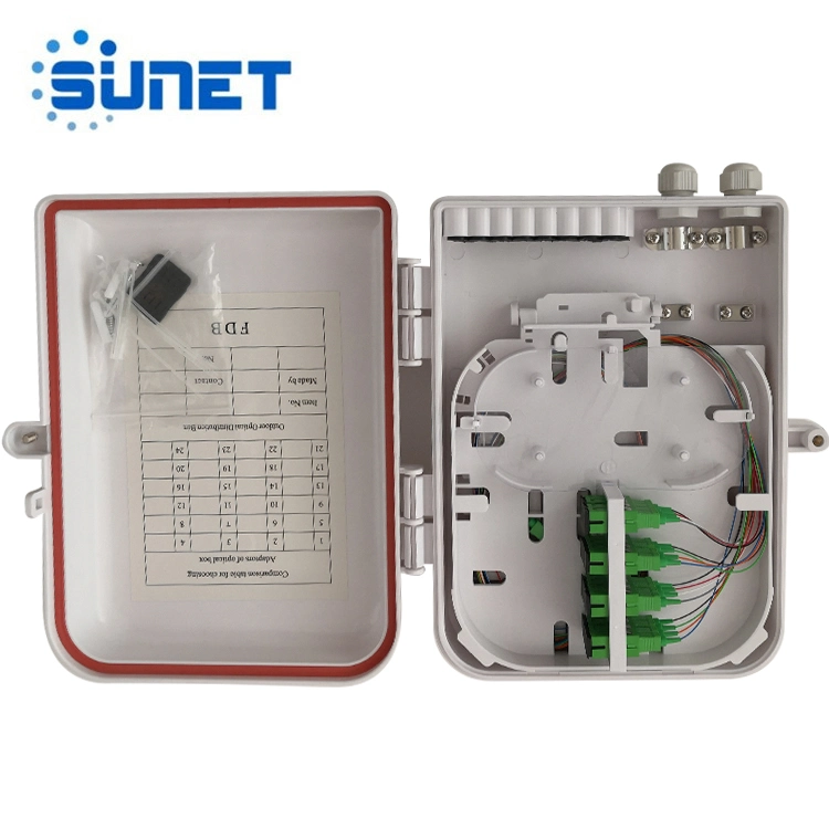 16 Cores SMC Outdoor /Indoor FTTH Splitter Distribution Box PC+ABS Optical Termination Box FTTX. Box Fdb Fiber Optic Terminal Box