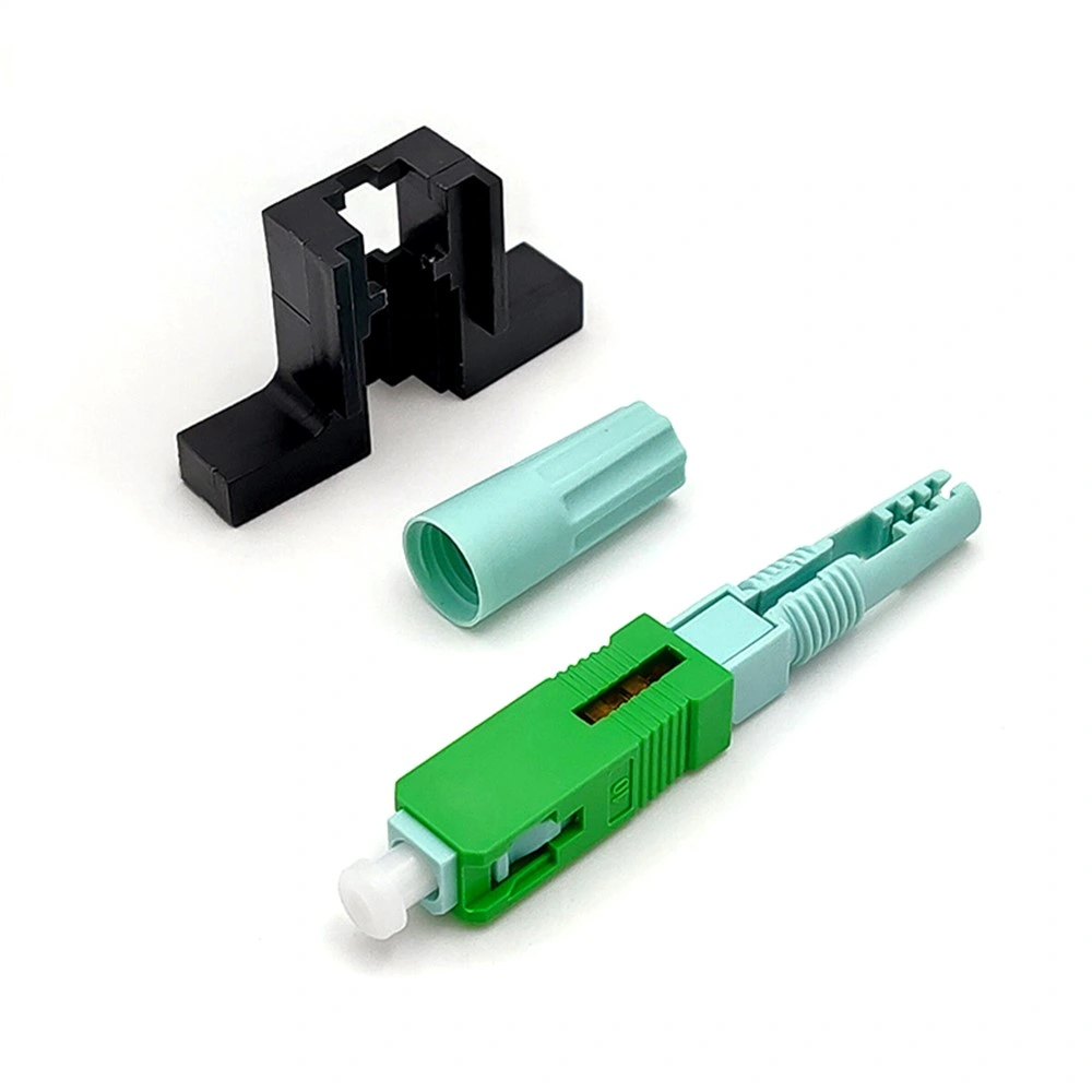 Sc/APC Aircraft Nut Type Optical Fiber Fast Connector Sc Fiber Optic Quick Assembly Connector Sc APC Fiber Optical Quick Connector