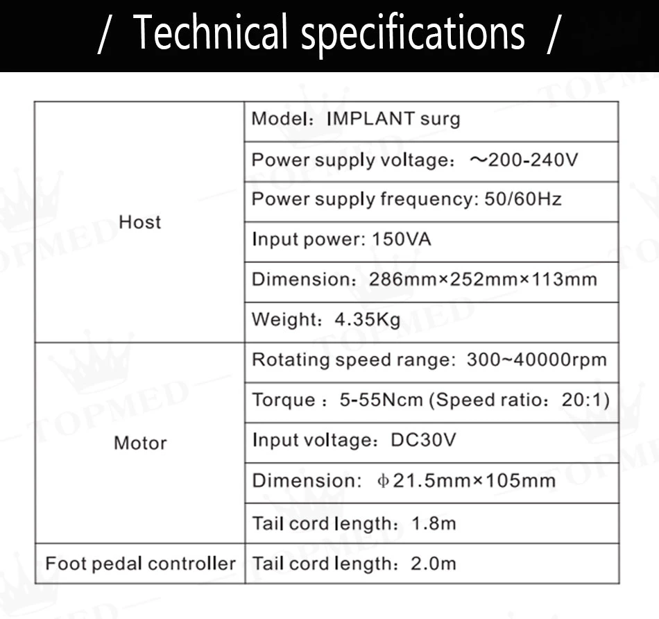 Torque Control Micro Touch Screen Fiber Optic Implant Motor Dental Equipment