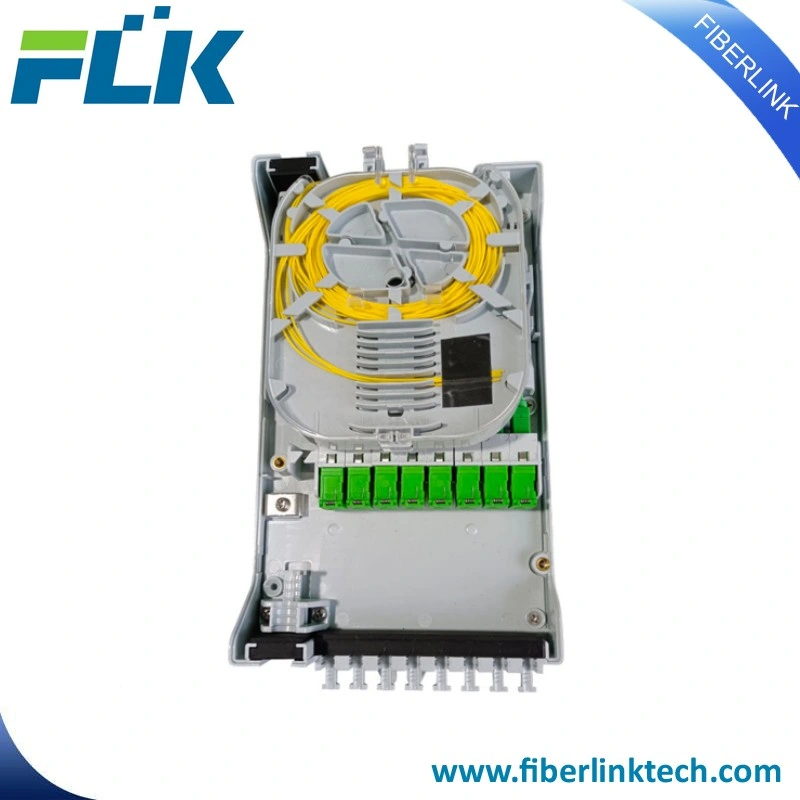 Indoor 1X8 FTTH Ftb Fdb Atb Lockable Flip Cover Fiber Optical Cable 8 Core Distribution Box Fiber Access Terminal Box for FTTX Network System