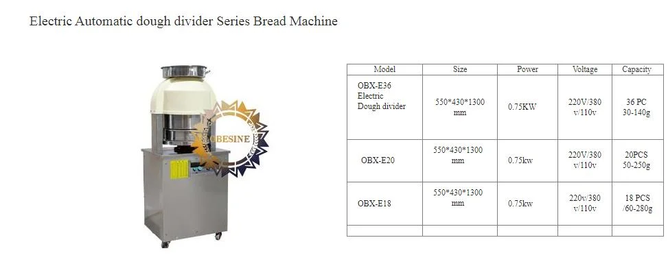 China Best Quality Bakery Equipment Automatic Electric Dough Divider Continuous Dough Dividing Machine 36 Pieces