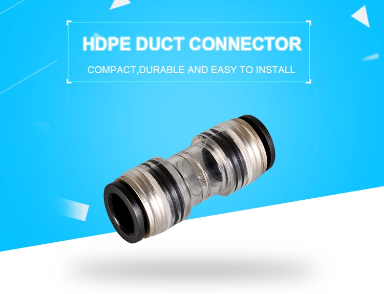Factory Wholesale HDPE Telecom Coupler Fiber Optic Straight Micro Duct Connectors