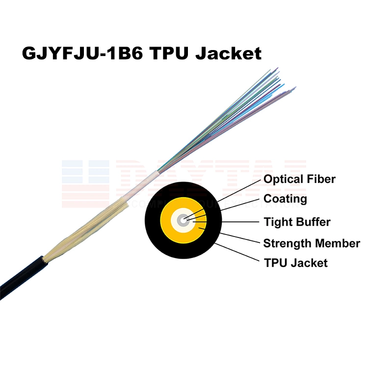 Cold-Resistant Itu-T G. 657A2 Fiber Bend Insensitive Communications Network ADSS Cable 8, 12, 16 ADSS Heavy Duty TPU Cable