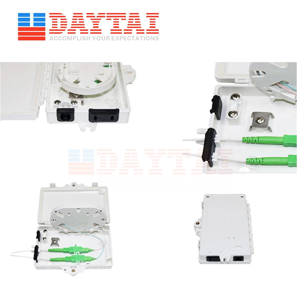 Indoor/Outdoor FTTH 2 Cores Fiber Optic Distribution Box Termination Box