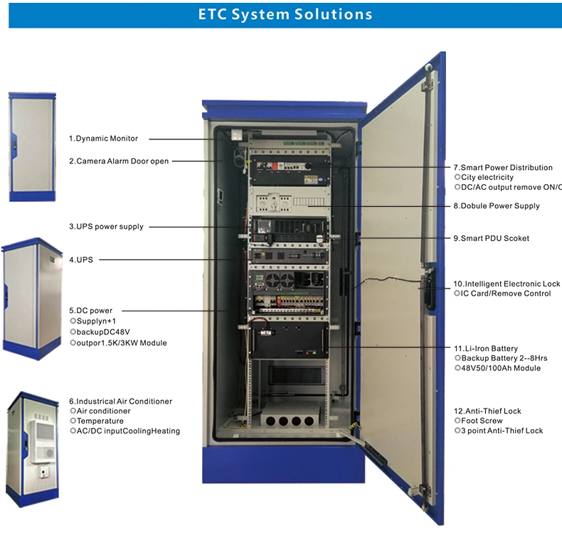 19/21 Outdoor DDF ODF Inch Assembly Battery Compartment Fiber Optic Distribution Cross Connect Base Station Cabinet