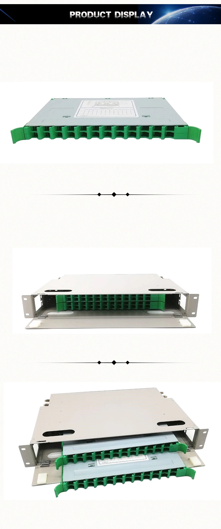 FTTH Outdoor 19 Inch Fiber Optic Equipment Rack Wall Mount Patch Panel Terminal Box Cabinet ODF
