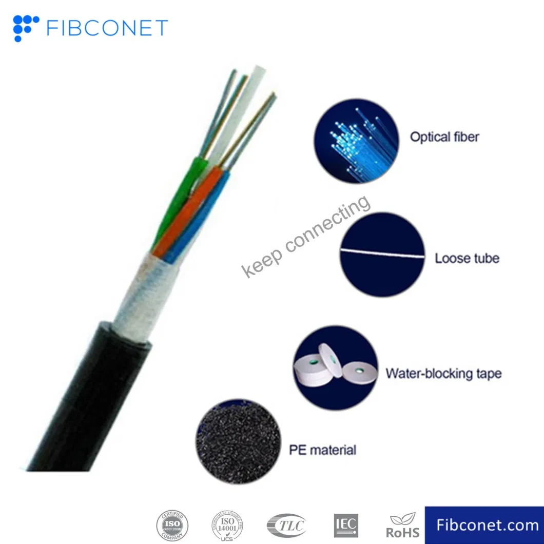 Rodentblock Aerial Self-Supporting Fiber Optic Cable - G657A/G652D Multimode Drop Cable - 1-4 Cores - Bow Type Tight Buffer - GJYXFCH Mode