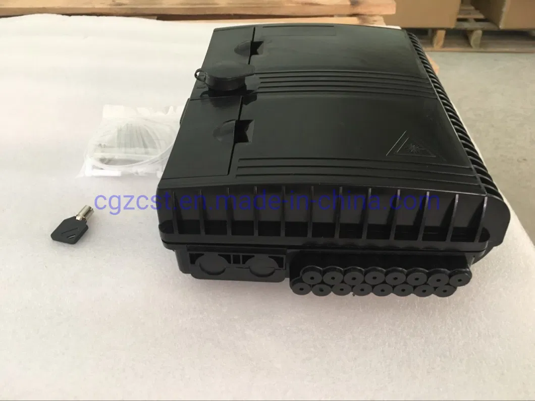 FTTH Terminal Box Waterproof IP66 Outdoor 8/12/16 Core Fiber Optic PLC Splitter Patch Panel Termination Distribution CTO Box Wholesale Price Black Color