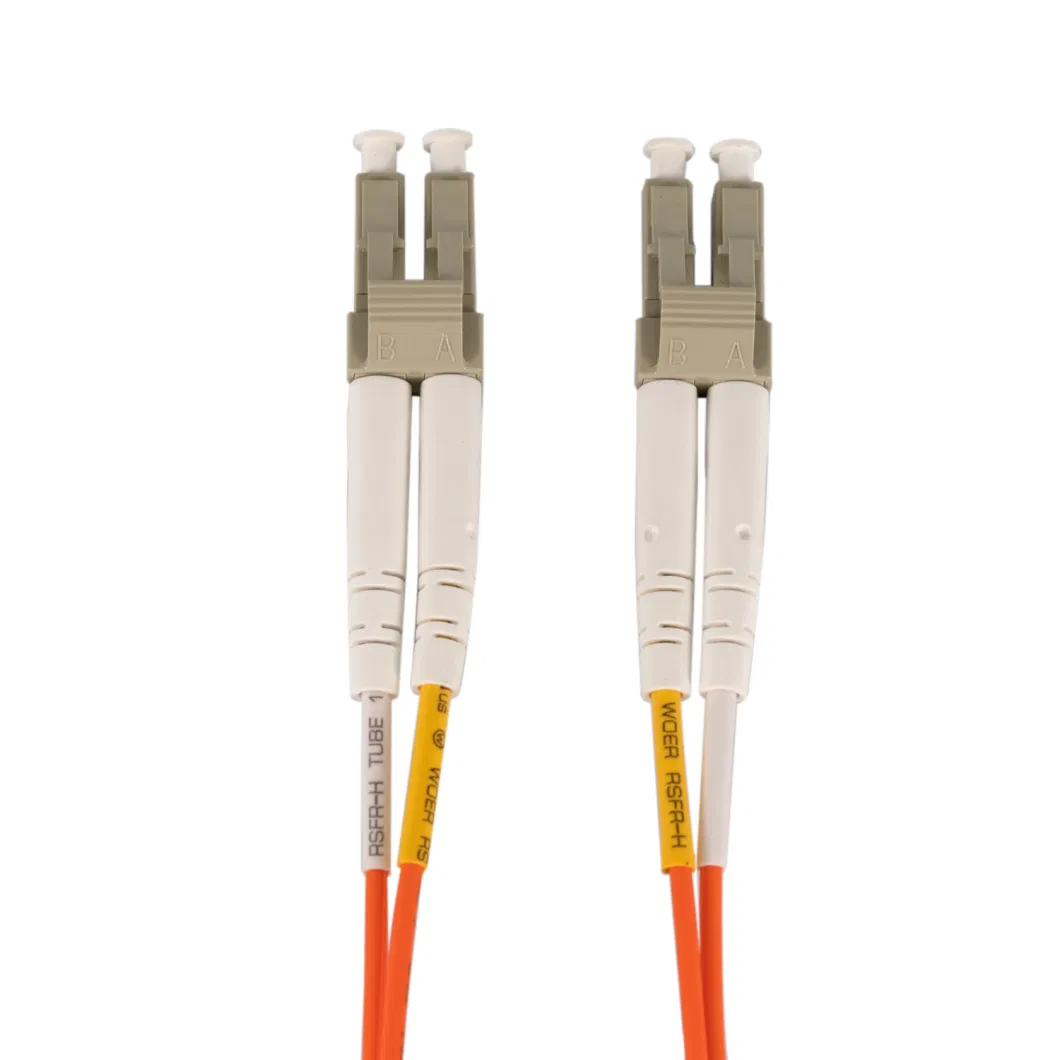LC Upc to LC Upc Duplex Om2 Multimode PVC 2.0mm Fiber Optic Patch Cable