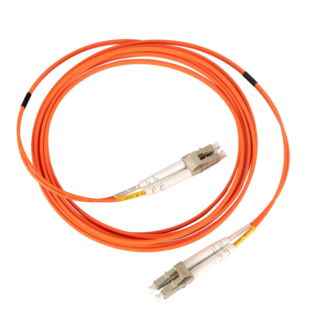 LC Upc to LC Upc Duplex Om2 Multimode PVC 2.0mm Fiber Optic Patch Cable