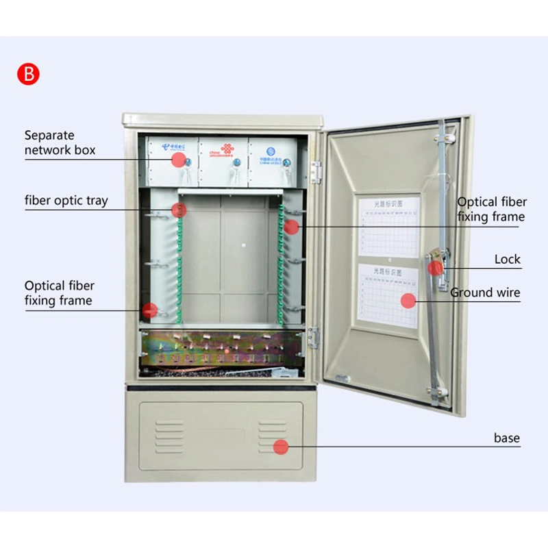 Manufacturer FTTH Outdoor 144 288 576 Core Fiber Optic Cross Connect Cabinet Telecom Cabinet Optical Distribution Cabinet