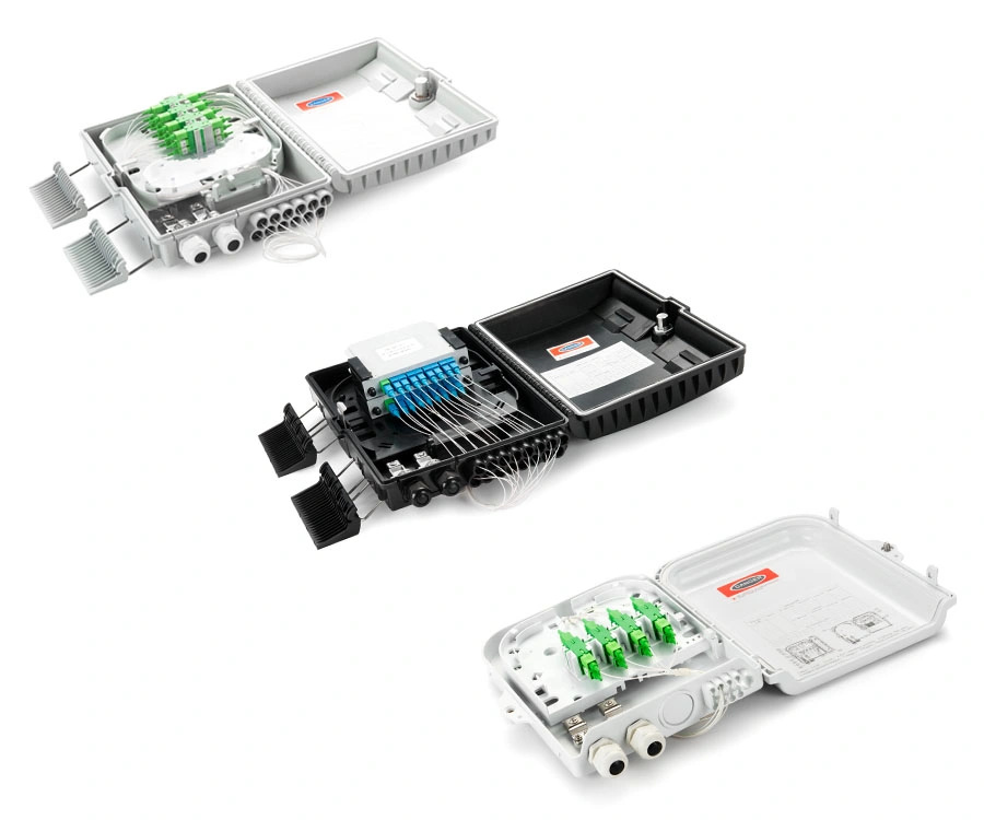 FTTX 8 Cores 16 Cores ABS Gray 2 in 4 out Optic Fiber Optical CTO Box