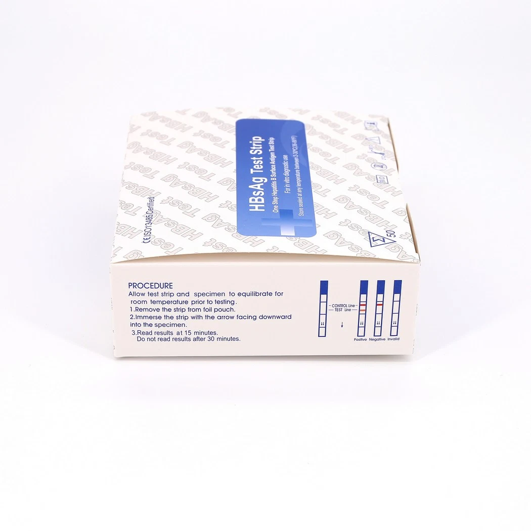 Medical Diagnostic Whole Blood/ Serum/ Plasma One Step Rapid Self Test Hbsag/Absag Hepatitis B Surface Antigen Test Kit in Strip/Cassette for Medical/Home Us