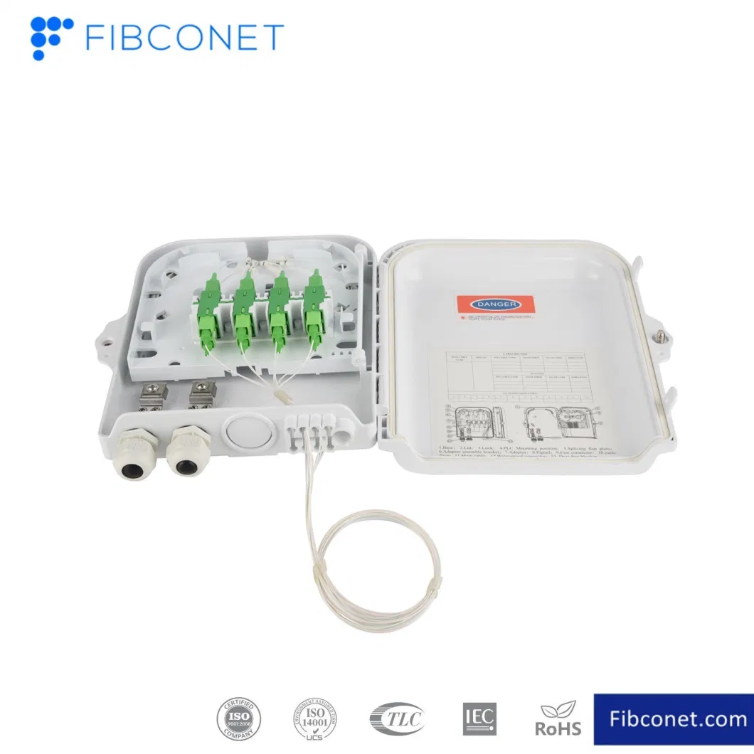 FTTH Indoor Outdoor 8 16 24 Cores Fiber Optic Optical Distribution Terminal Box