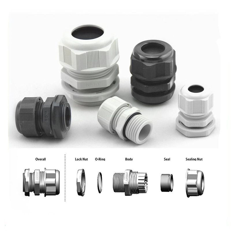 IP67 Connector Water-Proof Quick -Fit Pg Types of Nylon Plastic Cable Gland