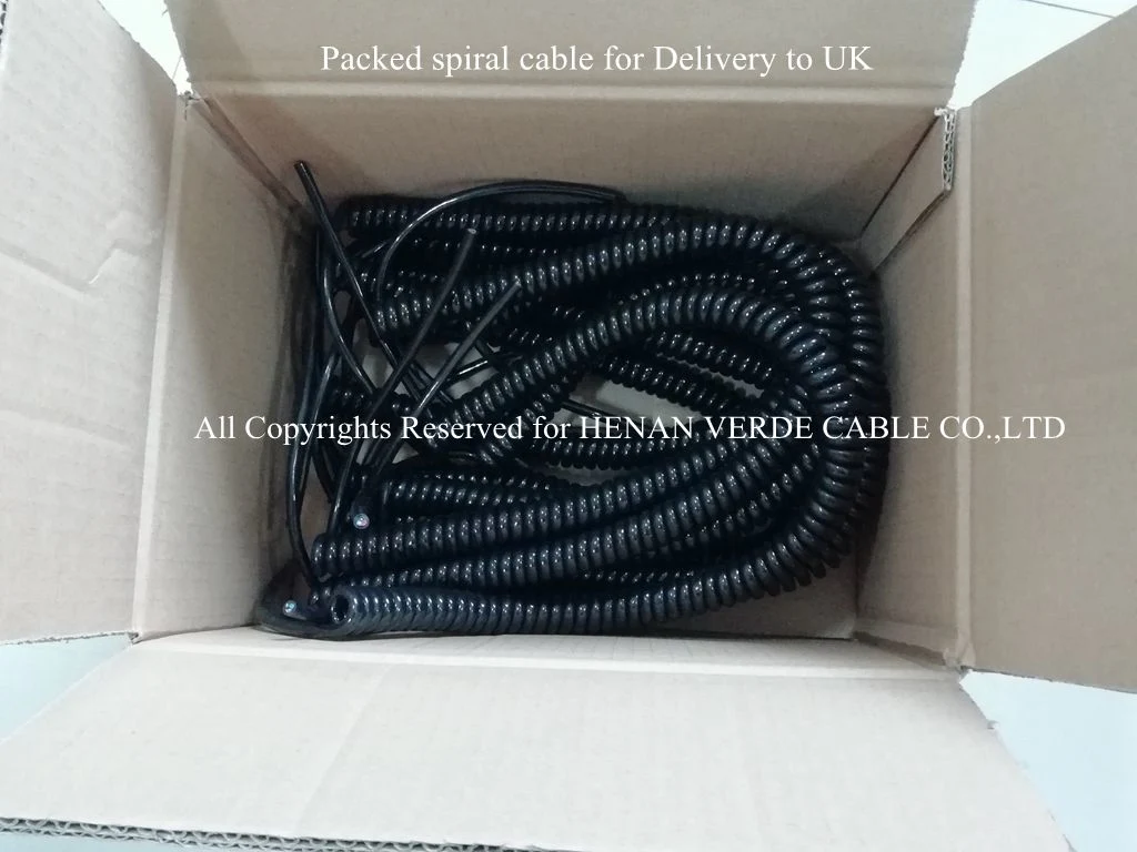 PUR Coiled Wire Custom Coil Cord Spiral Cable Waterproof Electrical Cable