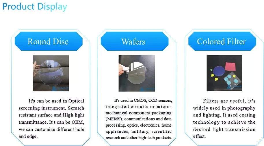 Corning Special Glass Optics Coated Lens Lens Glass Microelectronics Package IR-Cut Filter