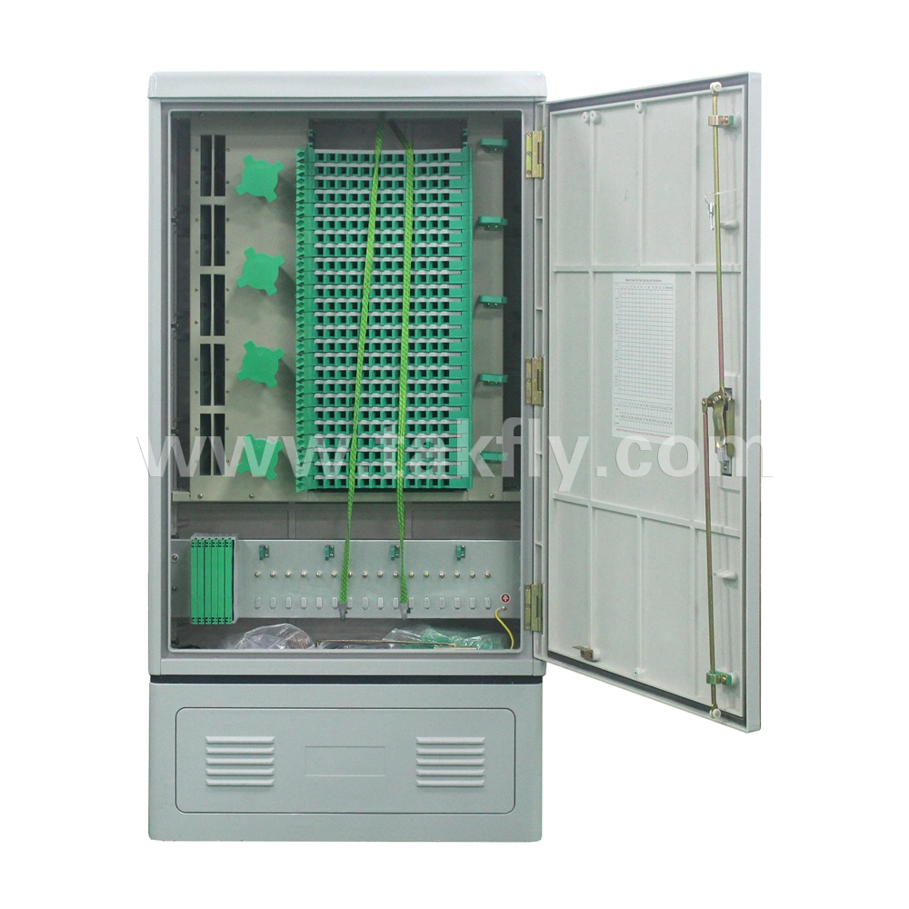 Waterproof IP65 288 Cores SMC Fiber Optic Cross Connect Cabinet