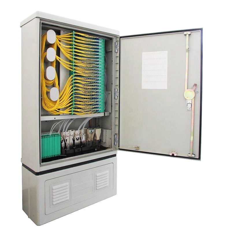 Stainless Steel Material Outdoor Floor Type Fiber Optic Cross Connect Cabinet Fiber Optical Distribution Cabinet