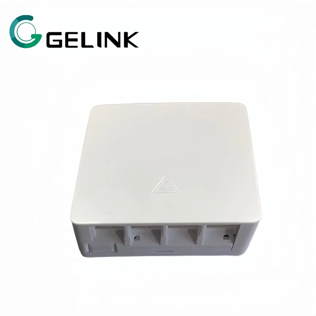 80*80mm High Quality 4core Faceplate Outlet Socket Mini Fiber Optic Termination Box