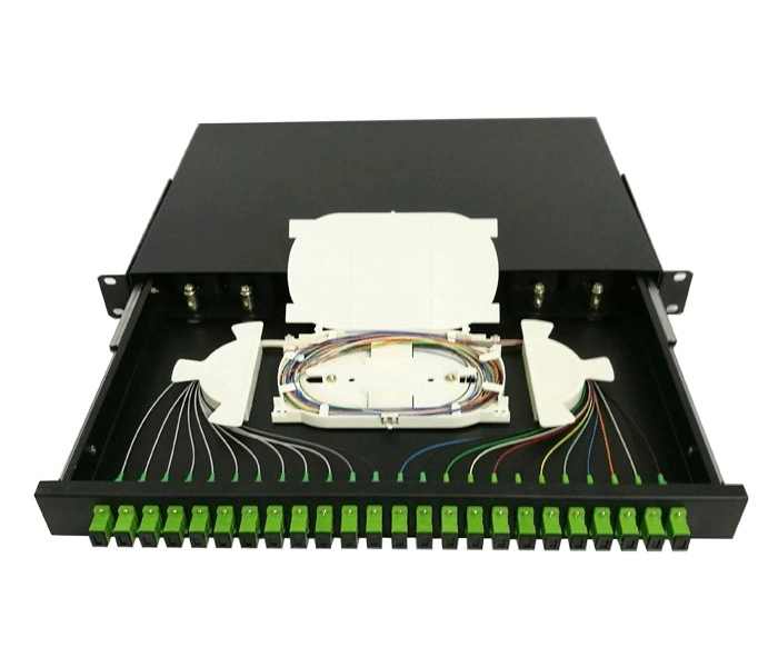 24core 48core Sliding Rack Mount Outdoor Fiber Optic Patch Panel 1u 2u ODF Distribution Frame