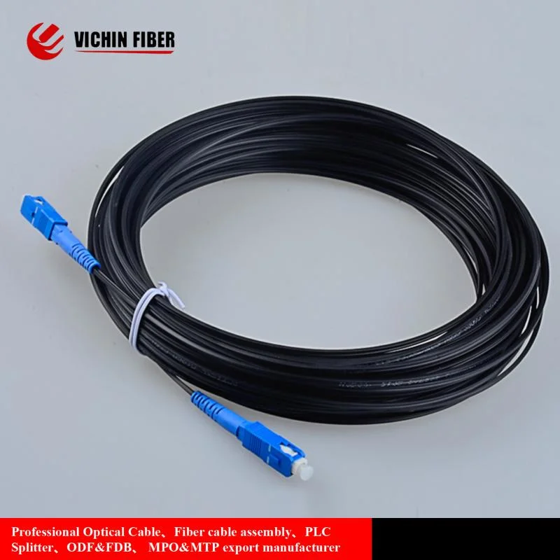 Indoor Outdoor 1core, 2 Core, 4 Core G657A1 G657A2 G657b3 FTTH Fiber Optic Drop Cable Patch Cord