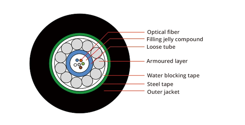 22 Core Multimode Swa Fiber Cable Gyxs