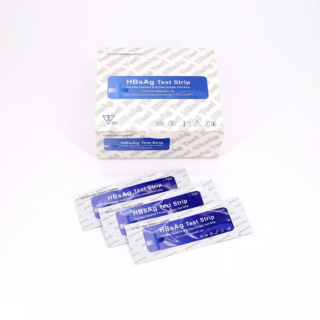 Accurate Disposable Diagnostic Rapid Whole Blood/ Serum/ Plasma One Step Hbsag/Absag Hepatitis B Surface Antigen Test Kit in Strip/Cassette with CE/ISO